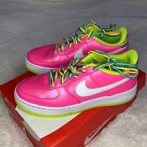Pink Air Force ones “Pink Blast Volt”